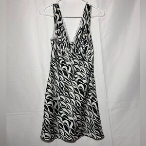 Y2K Style B&W Print Mini Dress